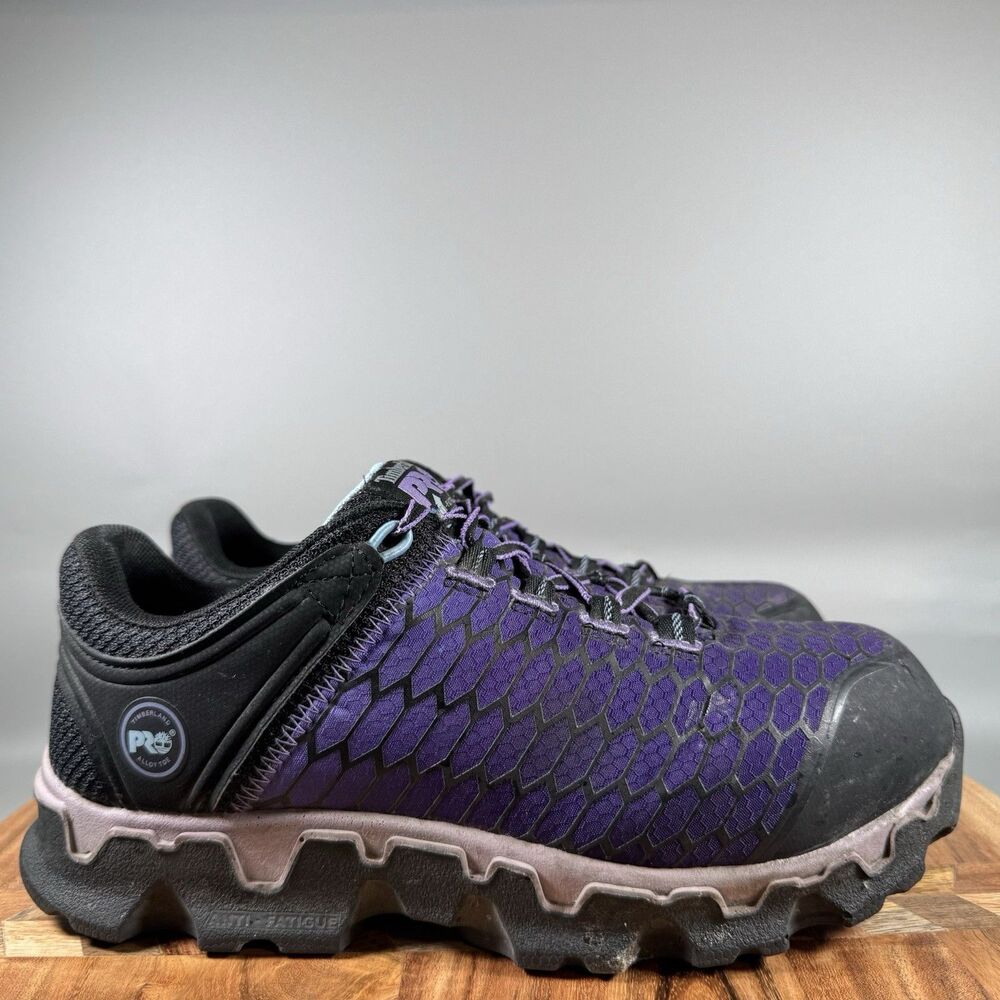 Timberland Pro Shoes Womens 8 W Purple Powertrain Sport SD Alloy Safety Toe